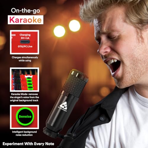 Audio Array AI-11 USB Bluetooth Soundcard, 1Ch Mixer, Audio Interface | 2 Condenser In, 2 Out |2 Live Out+1 Accompany In | OTG for mobile and PC/MAC | Effects | Streaming, Podcasting, Gaming, Singing - Image 5