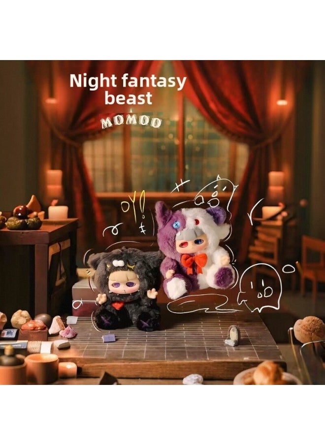 null - Genuine Name: MOMOO Single Night Magic Beast Plush Series Blind Box Tide Play Pendant Creative Cute Doll-Color:Single Night Fantasy Beast Random Single Blind Box-Specifications:Official Genuine - Image 1