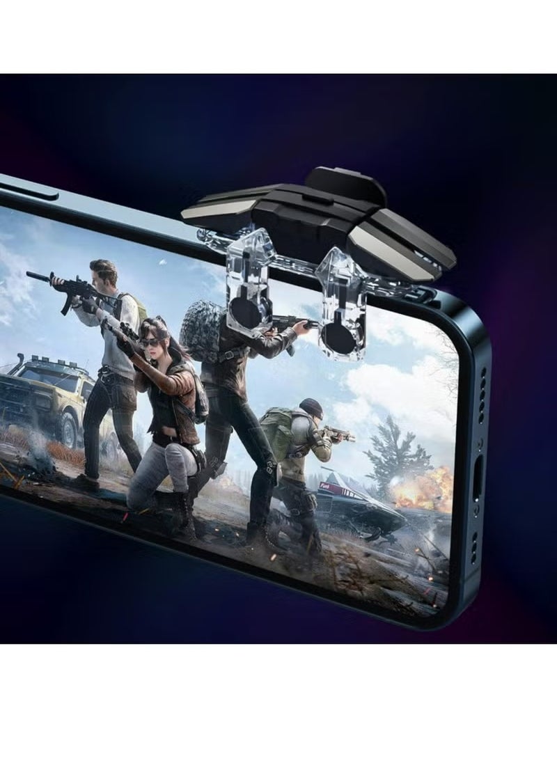 Generic Mobile Game Controller Trigger, Mobile Game Accessories 6 Finger Trigger Sensitive Shoot and Target Buttons Smartphone Game Controller Gamepad for PUBG/Survival Rules/Knives Out  - Image 5