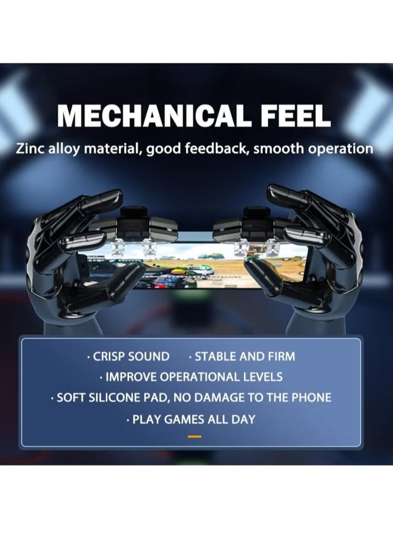 Generic Mobile Game Controller Trigger, Mobile Game Accessories 6 Finger Trigger Sensitive Shoot and Target Buttons Smartphone Game Controller Gamepad for PUBG/Survival Rules/Knives Out  - Image 4