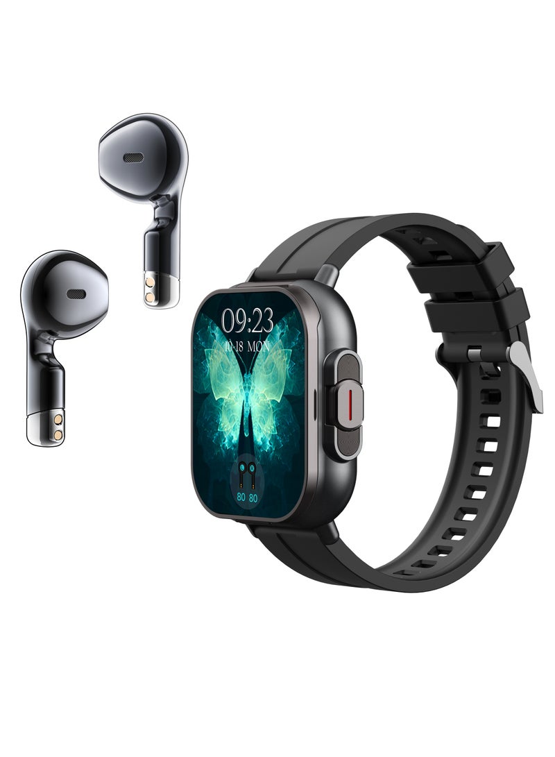 general Smartwatch with Earphones, 2.01 HD Smartwatch Health and Fitness Tracker for Men and Women, Receive Calls and Fitness Watch, Compatible with iOS and Android - Image 1