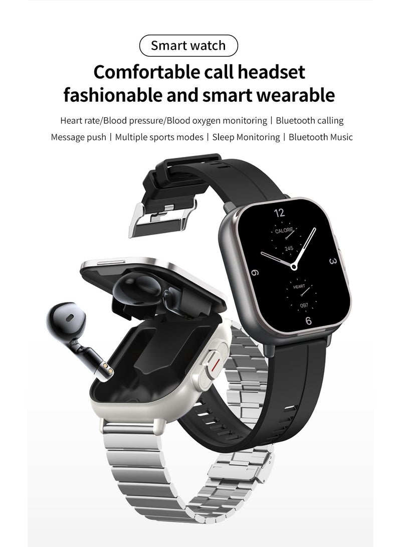 general Smartwatch with Earphones, 2.01 HD Smartwatch Health and Fitness Tracker for Men and Women, Receive Calls and Fitness Watch, Compatible with iOS and Android - Image 3