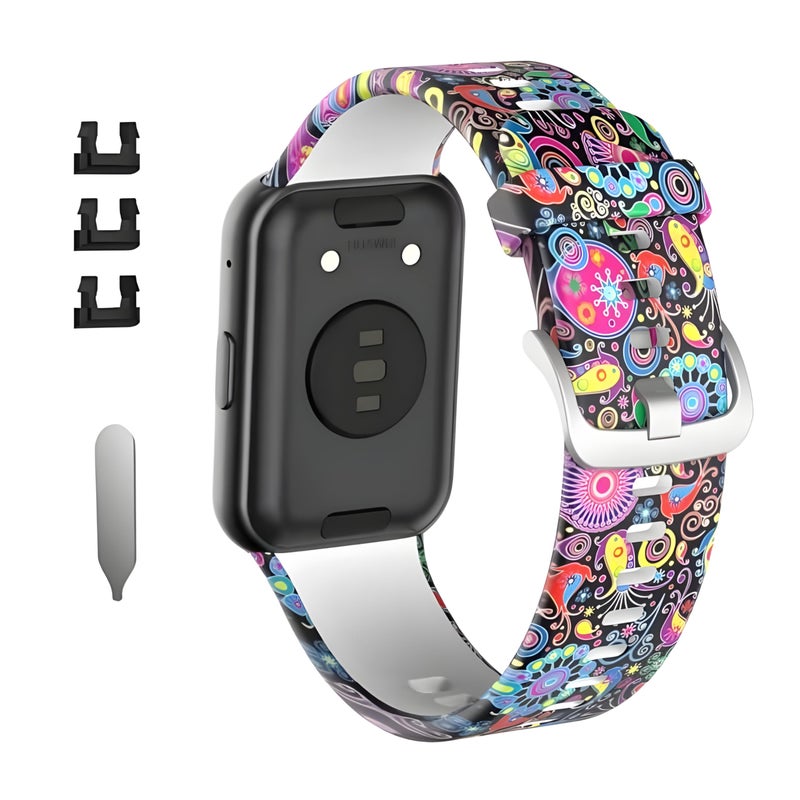 Next Store Waterproof Silicone Strap Compatible with Huawei Watch Fit/New Huawei Fit Watch – Ultra Soft Adjustable Band - Image 2