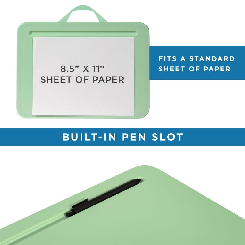 LAPGEAR Compact Lap Desk â€“ Fits Up to 14â€³ Laptops â€“ Sage Green â€“ Style No. 43121 - Image 4