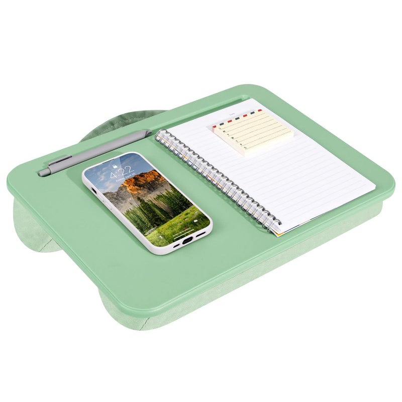 LAPGEAR Compact Lap Desk â€“ Fits Up to 14â€³ Laptops â€“ Sage Green â€“ Style No. 43121 - Image 1
