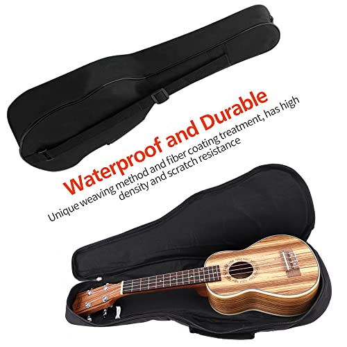 Mdvora 23in Ukulele Case, Waterproof Durable Ukulele Padded Bag with Adjustable Straps for Concert - Image 4