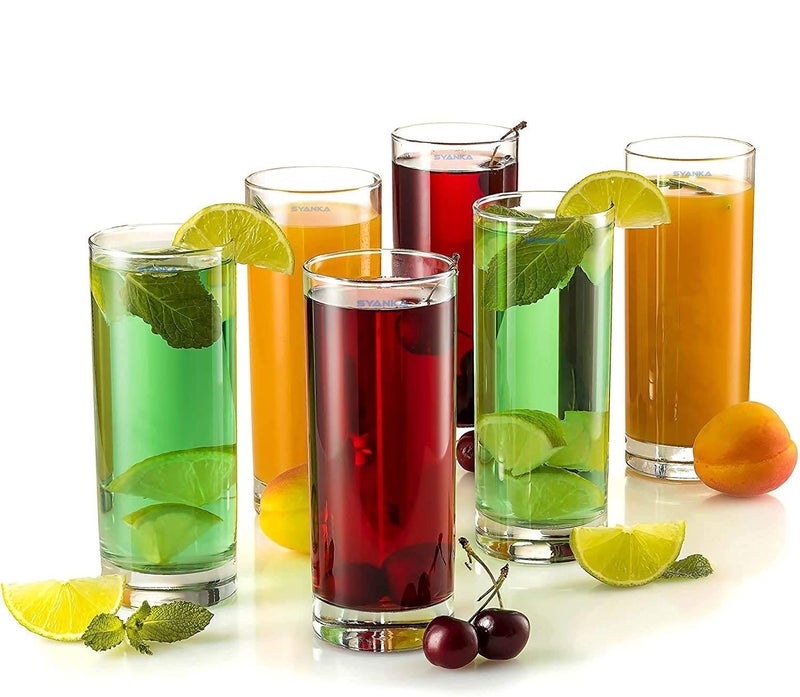 SYANKA Premium Juice and Water Glasses Set of 6 and Jug Set Combo - Glasses 270ML, Jug 1-Liter, Water Glasses and Jug Set for Dining Table (Transparent) - Image 3