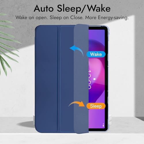 Robustrion Cover for Lenovo Idea Tab 11 inch Cover Case, Trifold Flip Cover Case for Lenovo Idea Tab Cover 11" Tablet with Translucent Back [Auto Sleep Wake Support] - Navy - Image 3