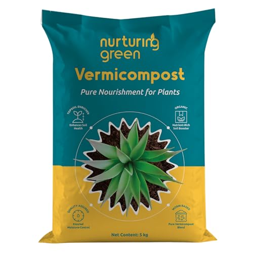Nurturing Green® 5kg Vermicompost | Organic Fertilizer with NPK for Healthy Plant Growth | Chemical-Free | Boosts Soil Fertility & Microbial Activity | Perfect for Indoor, Home & Garden | Granule Form - Image 1
