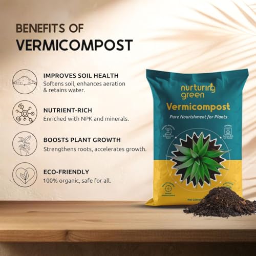 Nurturing Green® 5kg Vermicompost | Organic Fertilizer with NPK for Healthy Plant Growth | Chemical-Free | Boosts Soil Fertility & Microbial Activity | Perfect for Indoor, Home & Garden | Granule Form - Image 4