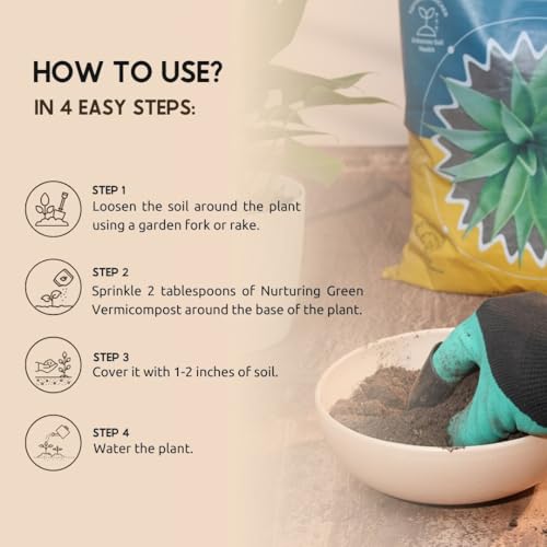 Nurturing Green® 5kg Vermicompost | Organic Fertilizer with NPK for Healthy Plant Growth | Chemical-Free | Boosts Soil Fertility & Microbial Activity | Perfect for Indoor, Home & Garden | Granule Form - Image 5