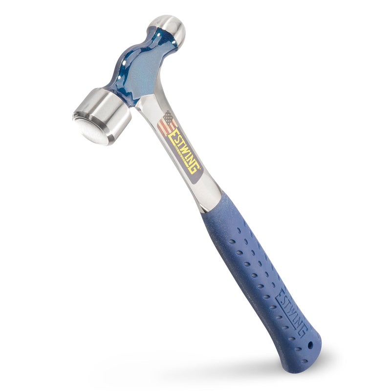 ESTWING Ball Peen Hammer 16 oz Metalworking Tool with Forged Steel Construction Shock Reduction Grip E316BP