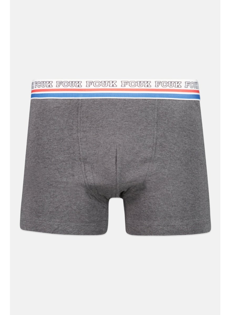French Connection - Men Brand Logo Trunk Underwear, Grey Combo - Image 1