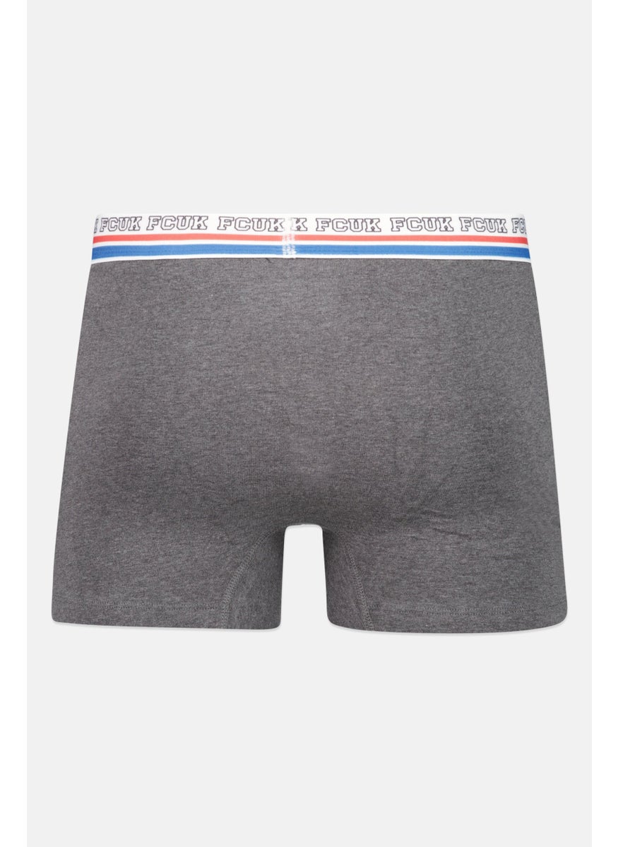 French Connection - Men Brand Logo Trunk Underwear, Grey Combo - Image 1