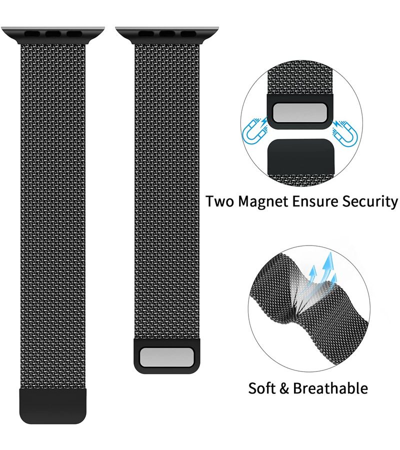 Stainless Steel Magnetic Loop Band With Hard PC Case For Apple Watch 46Mm - Image 4