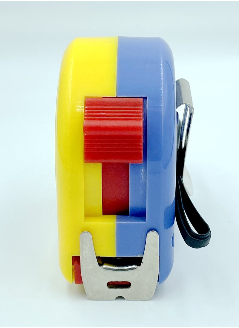 wood 5 Meter Measuring Tape - Plastic Round Case, White Blade, Double-Sided Printing, Durable Metal Tape  - Image 5