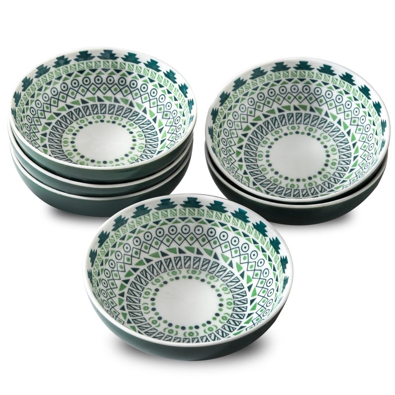 Howise Set of 6 Deep Soy Sauce Dishes, 3.7 inch Ceramic Dipping Bowls 4 oz Small Dip Bowls Sauce cups for Condiment Sushi Bowl, Mini Bowl for Side Dish, Ketchup, Soy Appetizer Plates - Image 1