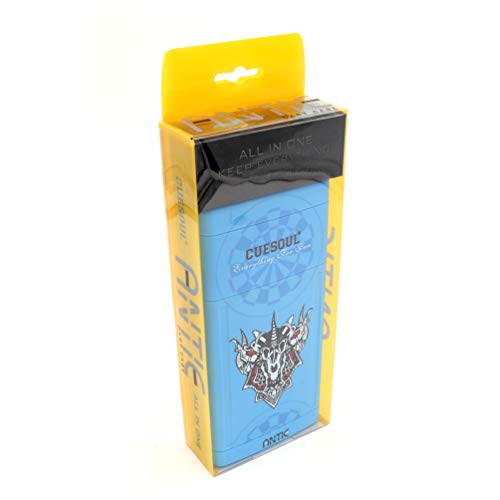 CUESOUL ANTIE Blue Dart Case Hard,Holds 6 Steel Tip Darts/Soft Tip Darts & Extra Dart Tips,Shafts & Flights,Durable Use - Image 3