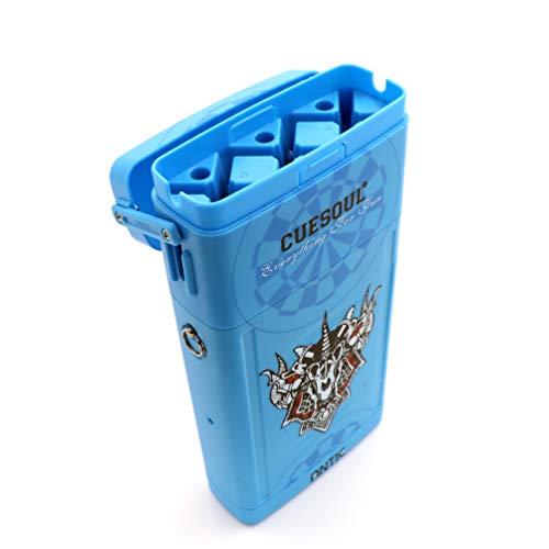 CUESOUL ANTIE Blue Dart Case Hard,Holds 6 Steel Tip Darts/Soft Tip Darts & Extra Dart Tips,Shafts & Flights,Durable Use - Image 5