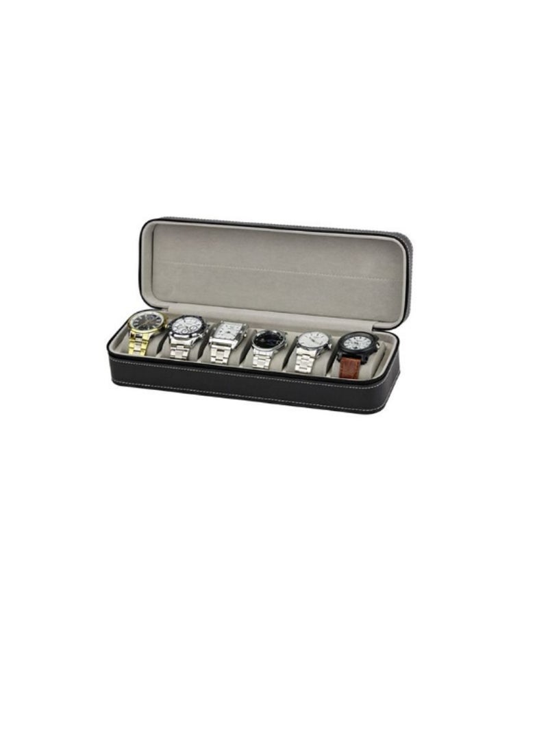 Generic - 6-Slot PU Leather Watch Box - Image 1