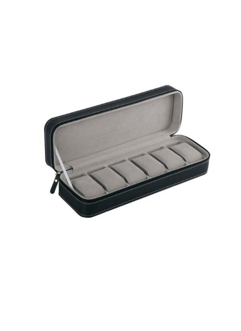 Generic - 6-Slot PU Leather Watch Box - Image 1