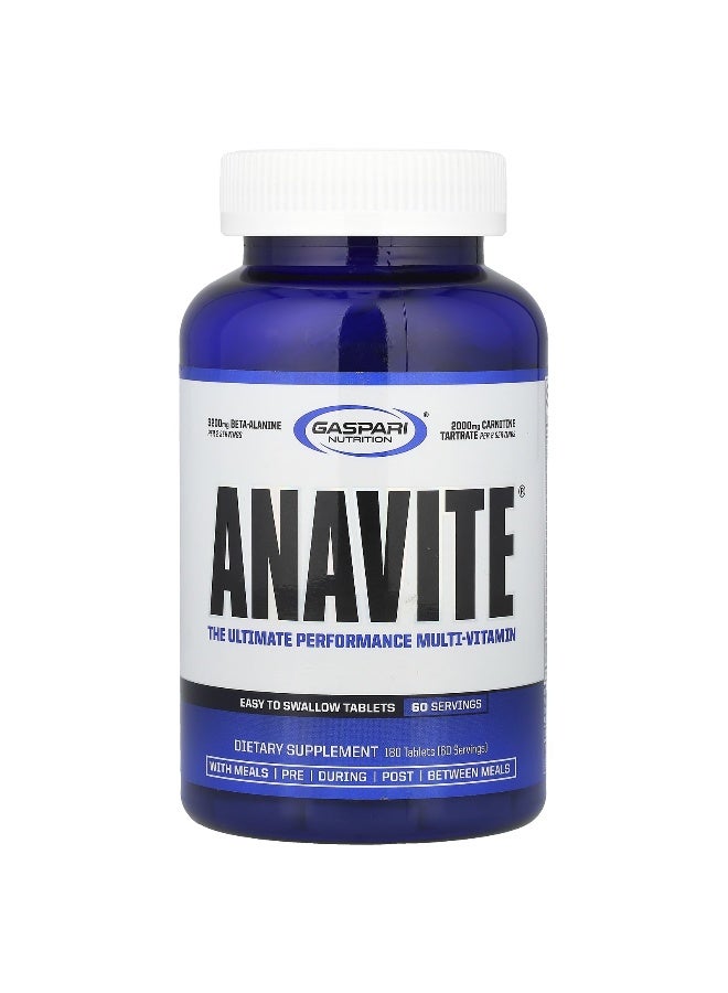 Gaspari Nutrition Gaspari Nutrition, ANAVITE®, The Ultimate Performance Multi-Vitamin, 180 Tablets 