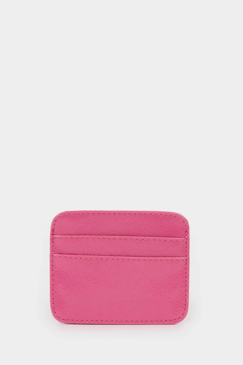 Woman Faux Leather Business Card Wallet