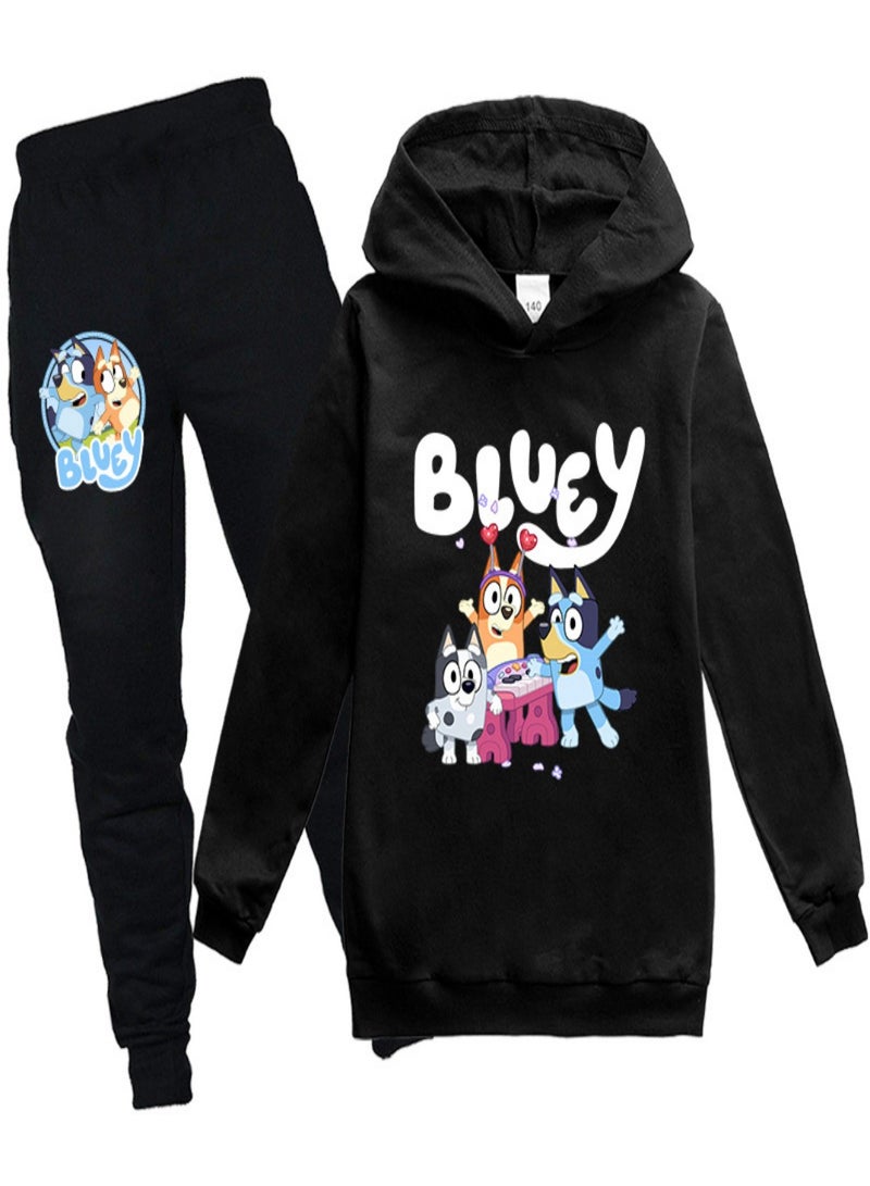 BLUEY Unisex long Sleeve Stylish Top hoodie cotton sweatshirts for Boys Girls Kid Children - Image 1