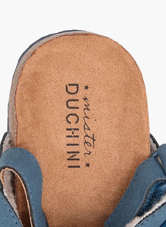 Mister Duchini Boys Buckle Accent Sandals with Hook and Loop Closure