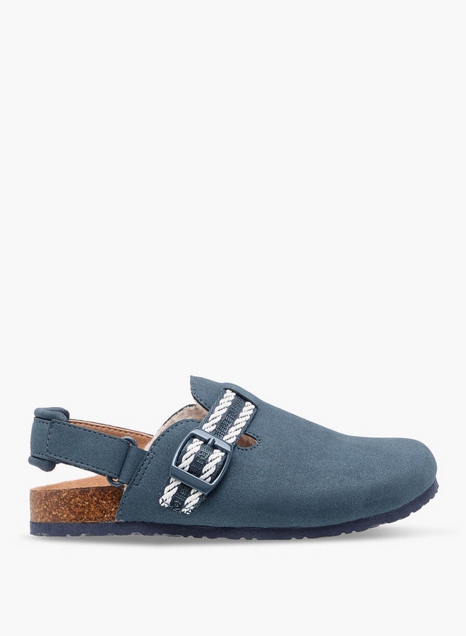 Mister Duchini Boys Buckle Accent Sandals with Hook and Loop Closure - Image 1