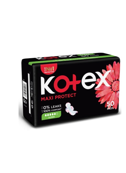 Kotex Maxi Pads Super with Wings 50 Sanitary Pads