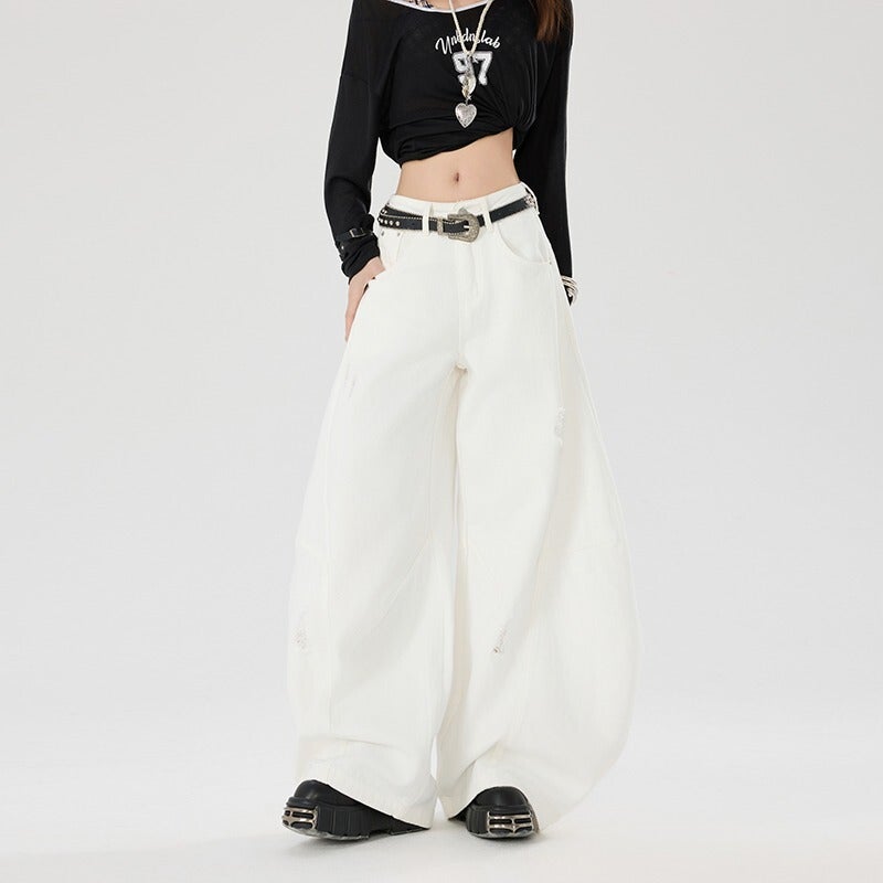 Unisex Classic Denim Jeans Loose Fit Daily Outdoor Wear - Image 4
