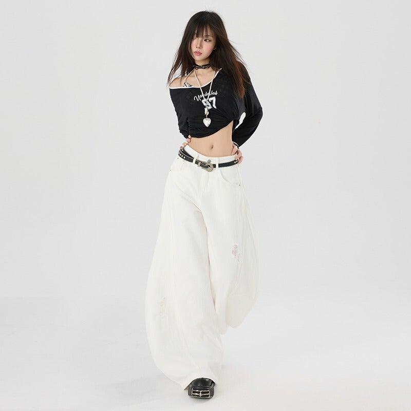 Unisex Classic Denim Jeans Loose Fit Daily Outdoor Wear - Image 5