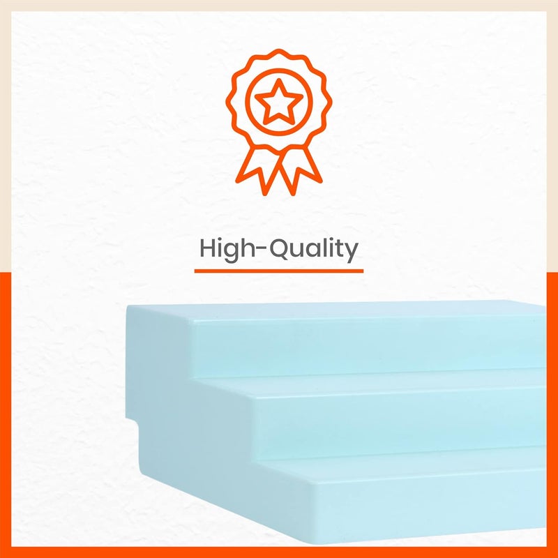 Bathla Plastic Shelf Organizer - (Set of 2) Multi-Purpose Display Cabinet for Kitchen, Home & Office | 3 Wide Steps | Spice Rack Stand | Make Up & Cosmetic Organiser | Non Skid | Baby Blue - Image 5