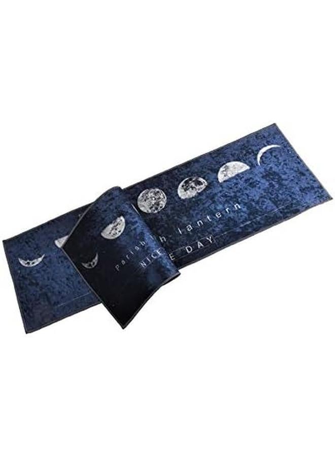 هوم كونسيبت 2 قطعة سجادة أرضية مطبخ مضادة للانزلاق باللون الأزرق الداكن 122X40 سم بالإضافة إلى 60X40 سم - Image 3