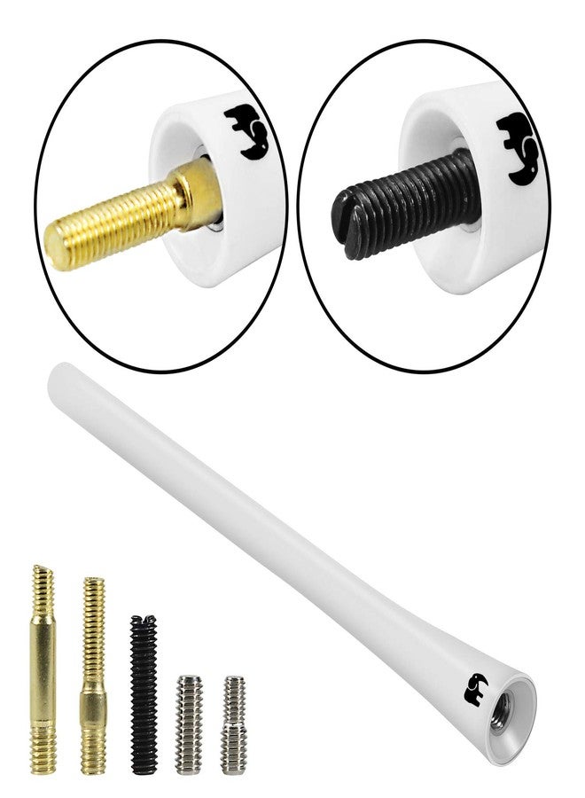 ONE250 7" inch Flexible Copper Core Antenna, Compatible with Mitsubishi - Lancer (2002-2017), Mirage (2010-2024), Montero (2001-2019), Outlander (2005-2018), RVR (2016-2018), L200 (2010-2024) (White) - Image 5