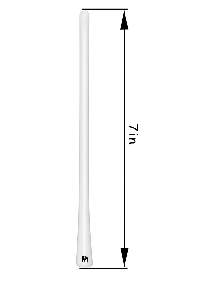 ONE250 7" inch Flexible Copper Core Antenna, Compatible with Mitsubishi - Lancer (2002-2017), Mirage (2010-2024), Montero (2001-2019), Outlander (2005-2018), RVR (2016-2018), L200 (2010-2024) (White) - Image 2