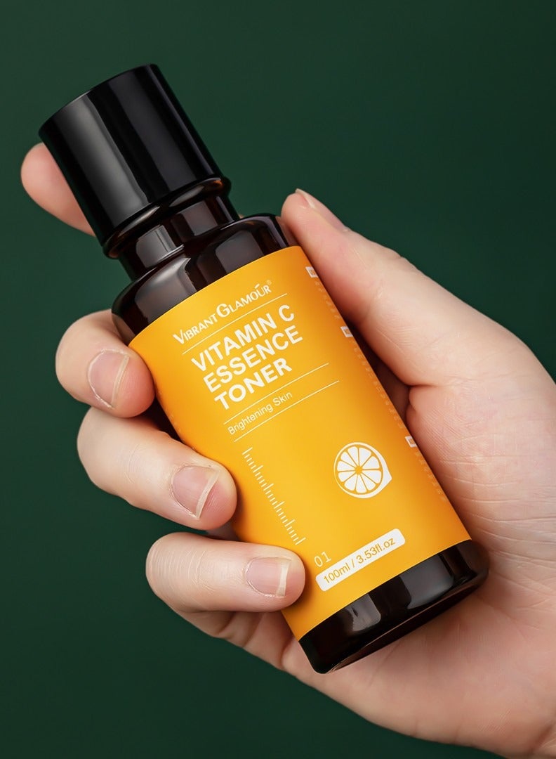 فايبرنت جلامور مجموعة العناية بالبشرة فيتامين سي ٣ قطع تونر سيروم كريم لتفتيح البشرة وترطيبها ومكافحة التجاعيد - Image 4