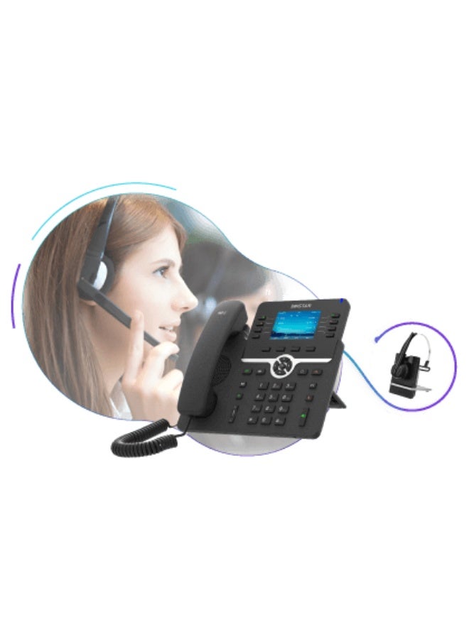 Dinstar C64GP - High-end Business IP Phone, 16 SIP, 3.5” 480 x 320 pixel Graphical LCD with Backlight,40 Line keys,6-way Conference and HD voice - Image 5
