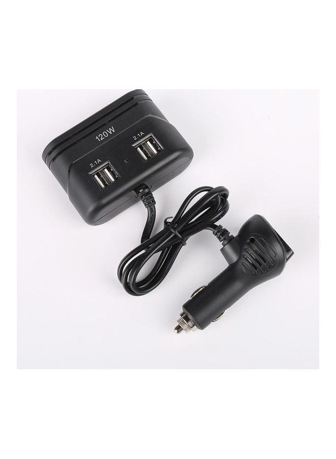Loquat 2-In-1 Car Charger black  - Image 1