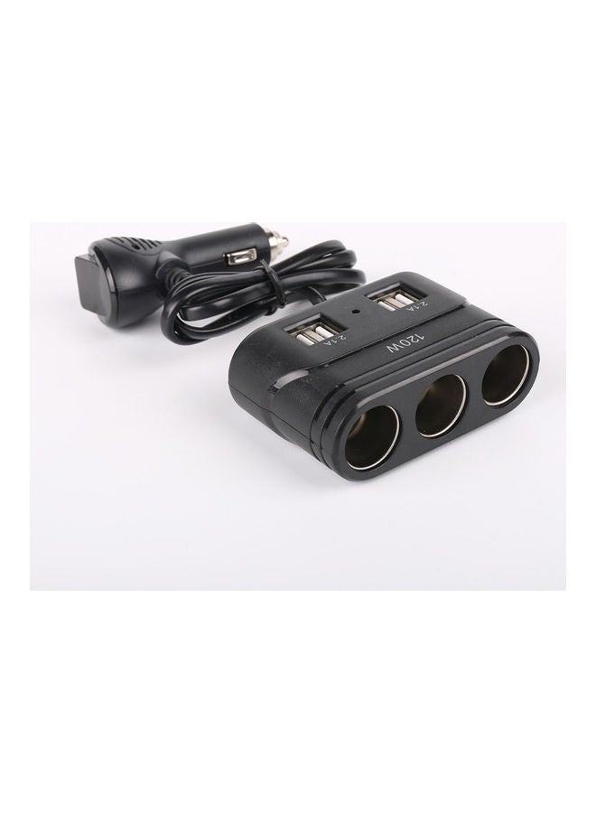Loquat 2-In-1 Car Charger black  - Image 2