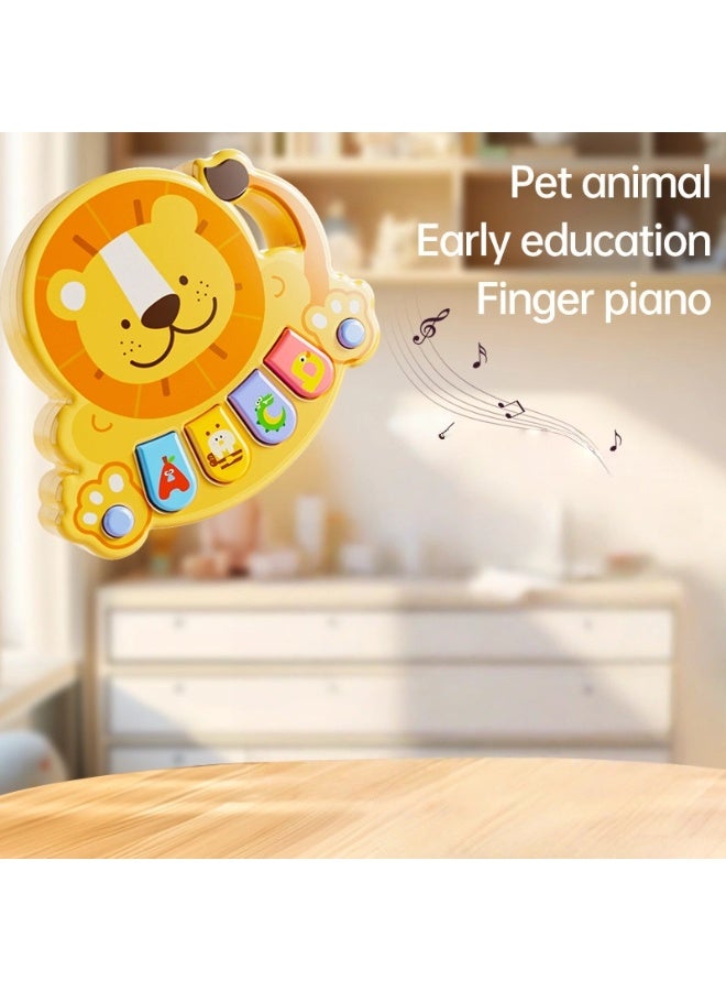 Adorable Lion Shaped Pet Animal Early Education Finger Piano for Kids Safe Materials Interactive Play Fun and Learning Combined - Image 1