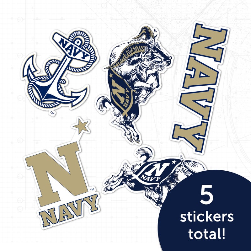 Desert Cactus United States Naval Academy Sticker Midshipmen Navy Vinyl Decals Laptop Water Bottle Car Scrapbook Sheet T2 (Type 2) - Image 5