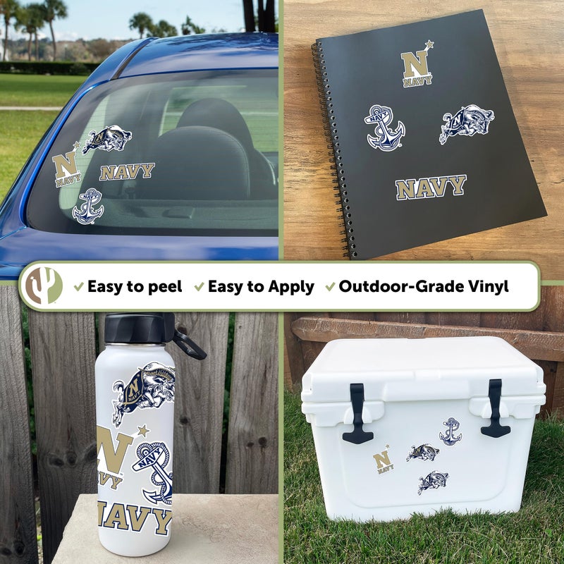 Desert Cactus United States Naval Academy Sticker Midshipmen Navy Vinyl Decals Laptop Water Bottle Car Scrapbook Sheet T2 (Type 2) - Image 2