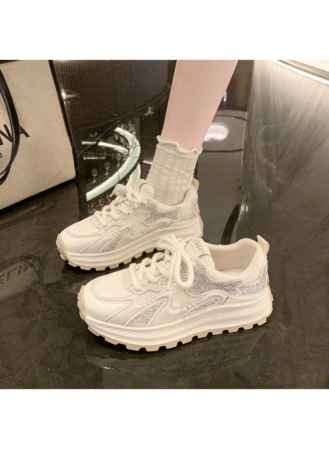 St&Sat New Thick-soled Sneakers Running Shoes White Shoes Patchwork German Training Shoes Women's Casual Shoes Women's Shoes - Image 4