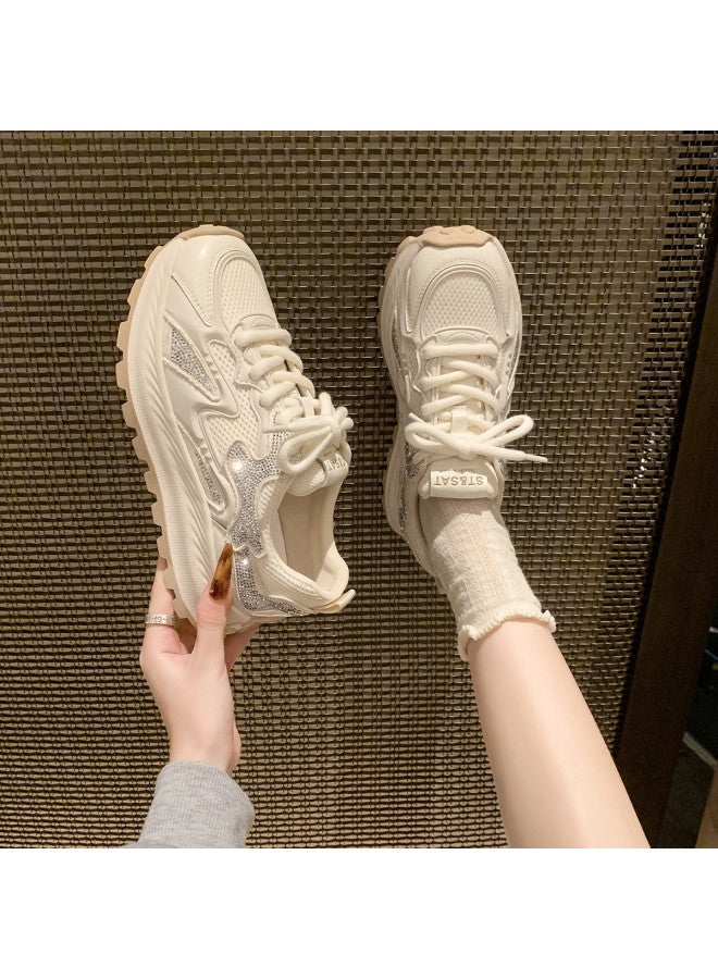 St&Sat New Thick-soled Sneakers Running Shoes White Shoes Patchwork German Training Shoes Women's Casual Shoes Women's Shoes - Image 3