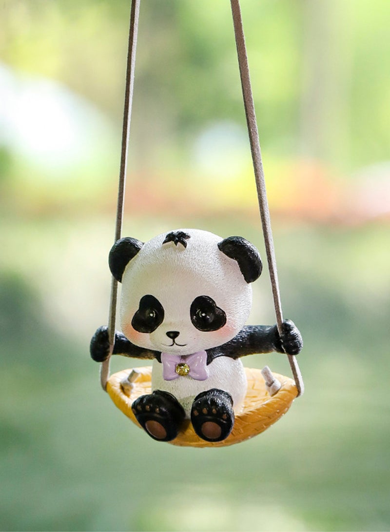 Ocean Car Hanging Accessories, Swinging Panda Car Hanging Ornament Interior, Car Decoration, Mirror Hanging Car Interior accessories, for Car Rear View Mirror, Gardening Hanging - Image 3
