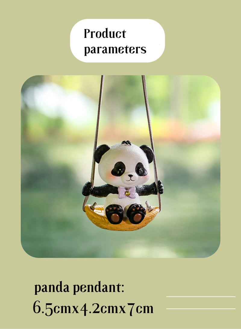 Ocean Car Hanging Accessories, Swinging Panda Car Hanging Ornament Interior, Car Decoration, Mirror Hanging Car Interior accessories, for Car Rear View Mirror, Gardening Hanging - Image 2