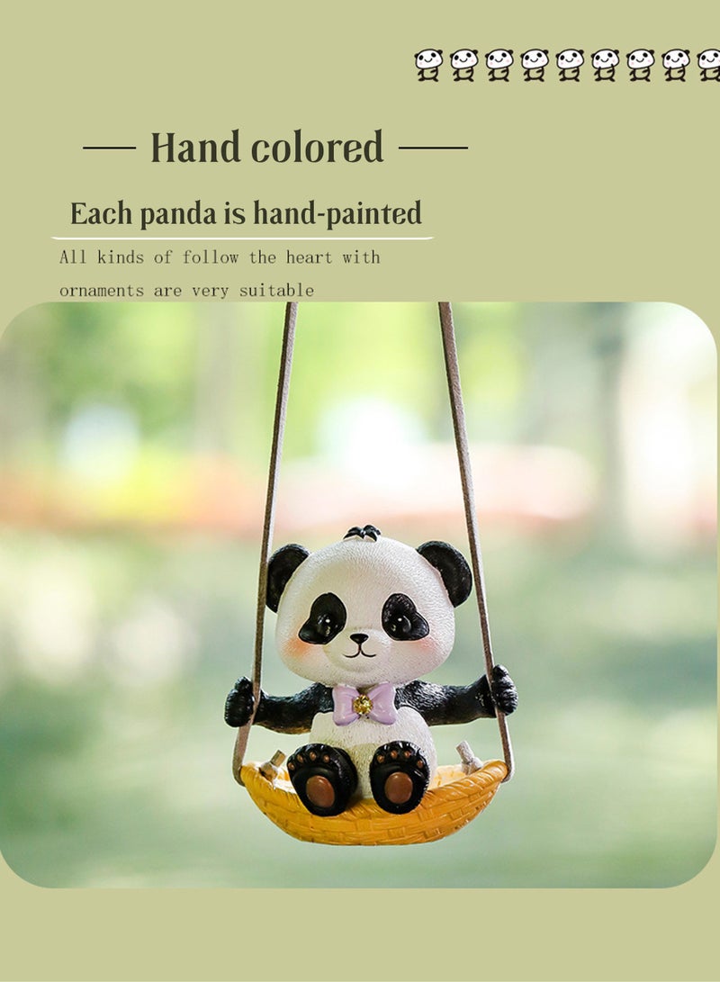 Ocean Car Hanging Accessories, Swinging Panda Car Hanging Ornament Interior, Car Decoration, Mirror Hanging Car Interior accessories, for Car Rear View Mirror, Gardening Hanging - Image 4