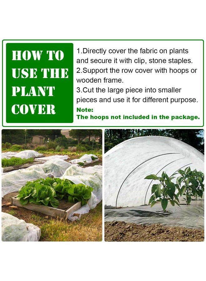 FARAER Plant Covers, 8Ft x 24Ft Reusable Floating Row Cover, 1oz Freeze Protection Plant Blankets for Cold Weather, Garden Winterize Cover for Winter Frost Protection, Thickened 1 oz Garden Quilt Cover - Image 3